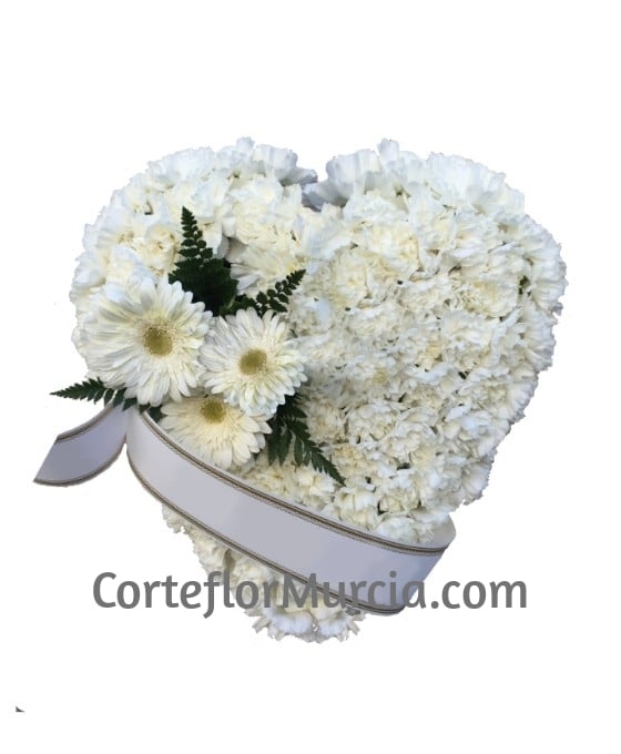 Corazón Funerario Claveles